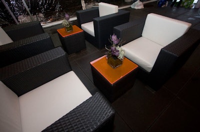 Lexus also tented and heated the rooftop space to create another seating area.