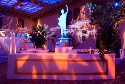 Greed mythology inspired the party decor.