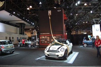 Mini Cooper aimed to illustrate the horse power in its petite vehicle by attaching a giant tow-rope around its front end.
