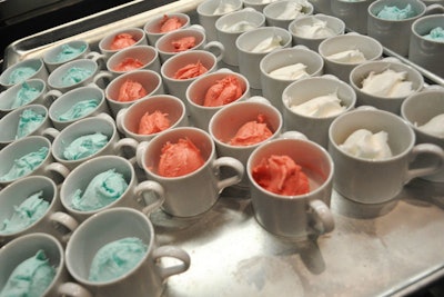 Mise En Place served red, white, and blue gelato from the museum's gelato shop.