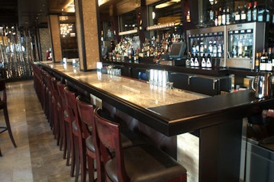 The bar area can host receptions for 100.