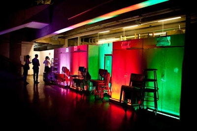 Event organizers chose to host a V.I.P. reception in the lower-level Gallery School due to its underground feel.