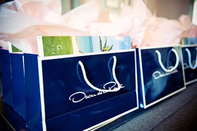 Guests received Oscar de la Renta gift bags at the conclusion of the event.