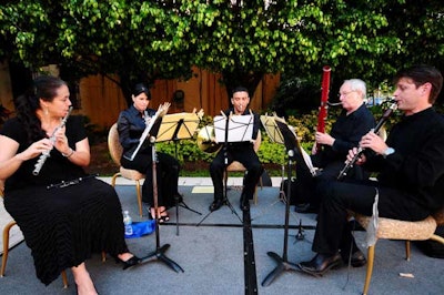 Members from the Miami Symphony Orchestra played during the cocktail reception.
