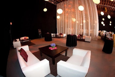 White seating gave a clean look to the V.I.P. lounge.