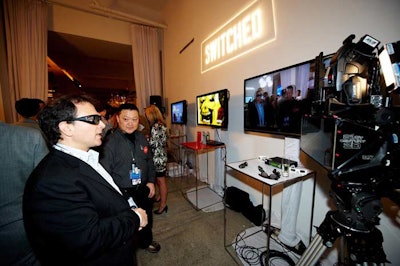 For technology blog Switched, AOL brought in a 3D camera and television so guests could video themselves.