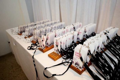 Every guest received a name tag with their affiliation.