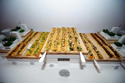 Creative Edge Parties offered up a variety of flatbread snacks during the afternoon.