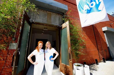 Staffers greeted guests outside of the venue to escort them to check-in.
