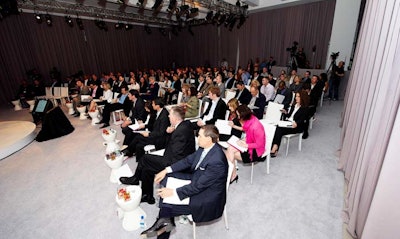 Producers turned the conference room into a concert space in between programs.