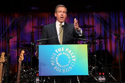 Brian Williams hosted the gala's program.