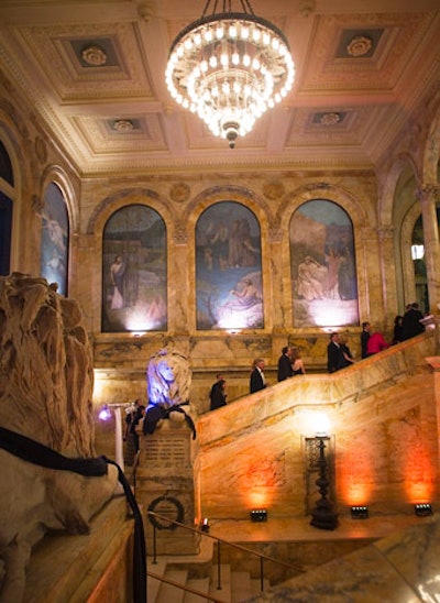 Guests made their way from the V.I.P. reception, up the grand staircase, to the main event.
