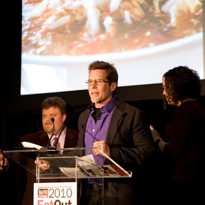 Chef Rick Bayless presented the Readers' Choice awards.