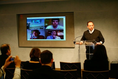 Social Media Week's kickoff press conference in New York included virtual presentations.