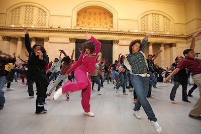 Trainees from the Joffrey Ballet's Academy of Dance performed at 5 p.m.