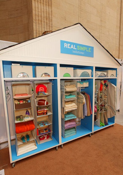 Bed Bath & Beyond sponsored a display area that showcased tips for closet organization.