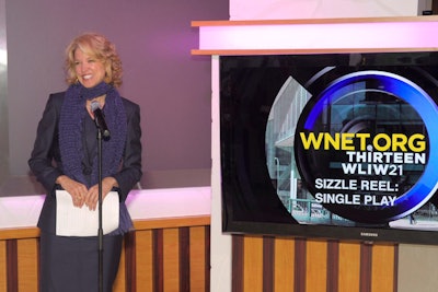Paula Zahn, one of the hosts of PBS's SundayArts, was on hand to check out her new digs.