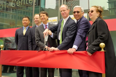 WNET.org president and C.E.O. Neal Shapiro was on hand to cut the ribbon.