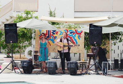 Cotton Jones performed by the Ace Hotel pool on Saturday morning.
