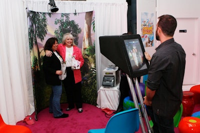 For Friskies, the night was an opportunity to promote its recently aired 3-D commercial with a photo booth.
