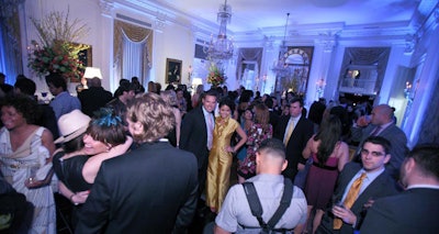 Washington Life's Young and the Guest list honorees Andy Baldwin and Angie Goff posed for the cameras while surrounded by partygoers.