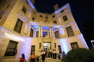 Guests arrived at the historic Dupont mansion of the Washington Club for Washington Life's Young and the Guest List party.