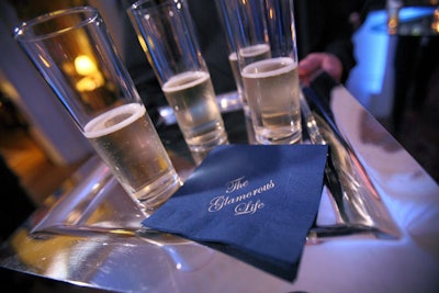 Sugarleaf Vineyards and Peroni Italy provided wine and beer for the event as waiters passed glasses of champagne.