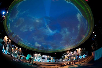 Elite designed a six-projector, 360-degree video for the dome's ceiling.