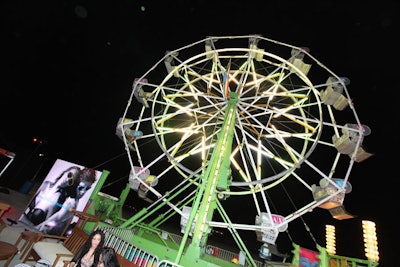 A Ferris wheel gave rides with views of the party and surrounding area of Thermal.