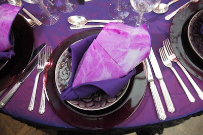The Bridge's 'Fashion in the Making' theme was echoed in the crushed georgette napkins in 'Japanese' folds.