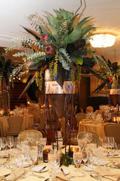 BBJ provided sand-colored linens, and Kehoe's centerpieces incorporated vessels with the Unicef tagline 'believe in zero.'
