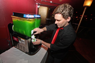 As a nod to the band, the caterer served green apple slushies.