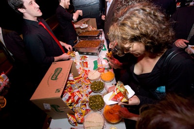 At the buffet stations, Canard dished out Frito pies, chips and dip, its take on Pop Tarts, and sandwiches made to order.