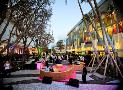 The event took place on the patio of Lincoln Road, outside the Nespresso store.