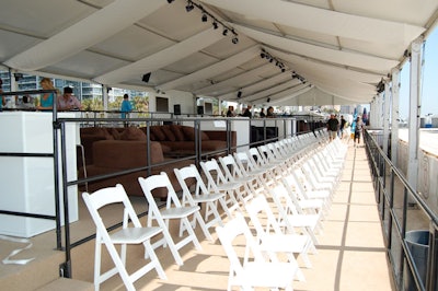 ACT added more seating to the V.I.P. viewing tent this year, with two rows of folding chairs lining the front of the spectator tent.