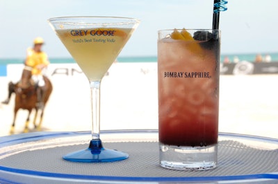 Grey Goose and Bombay Sapphire created two specialty drinks for the tournament, the L'Orange Chukker and the Sapphire Berry Collins.