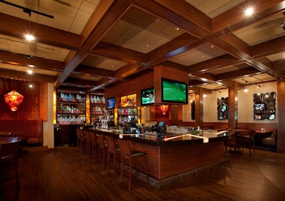 The bar can be used as a reception space for buyouts.