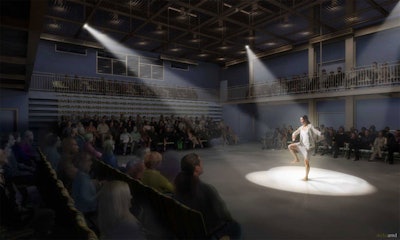 The planned theater inside the Brooklyn Academy of Music's Richard B. Fisher building