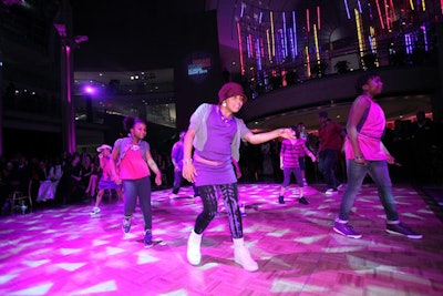 Hip-hop dance troupe Mighty Shock warmed up the dance floor with a highly choreographed 10-minute routine.