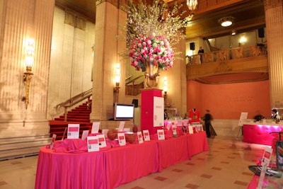 With more than 200 lots, the silent auction filled tables in the foyer of the Civic Opera House.