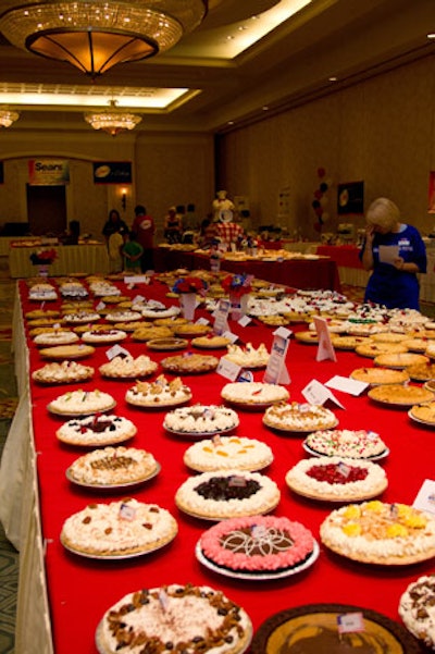 Judges scored the pies in categories organized by the baker's skill level.