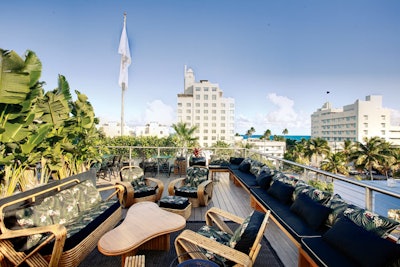 The Roof at the Webster has view of the beach and can host private events or 75.