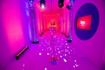 With an all-white backdrop, the lighting saturated areas to spotlight certain elements like the TV displays.