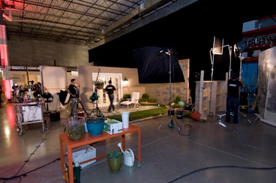 Vignettes mimicked the sets used in Schawk's advertising shoots.