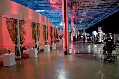 To dress up the 60,000-square-foot space, Sound Investment and Revel collaborated on a red and blue lighting scheme.
