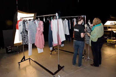 For the live fashion shoot, stylists pulled looks from Akira.