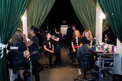 Ford makeup and hair artists were on hand to style guests before they had their photos taken.