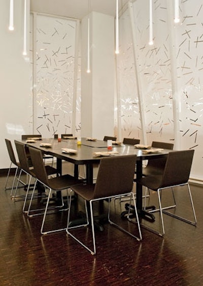 Two private dining rooms seat 20 and 30.