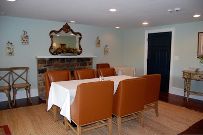 Just off the main dining room is a 12-seat private room.