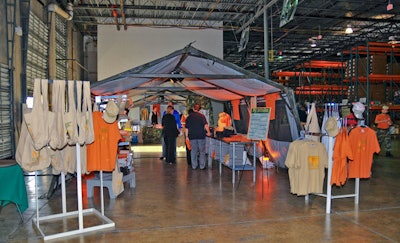 The army set up a pop-up PX, the military name for a store operated by the army on its service posts, to sell Feeding South Florida T-shirts, hats, and other merchandise.
